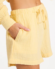 BILLABONG WOMENS WANDERER ELASTIC WAIST SHORTS – SUNLIGHT