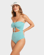 BILLABONG WOMENS WAVEY DAZE SUMMER ONE PIECE SWIMSUIT (DEEP SEA)
