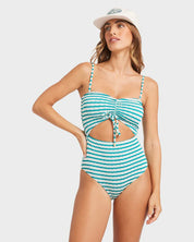 BILLABONG WOMENS WAVEY DAZE SUMMER ONE PIECE SWIMSUIT (DEEP SEA)