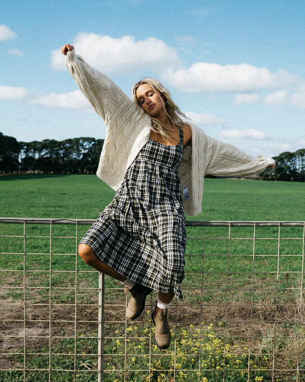 BILLABONG WOMENS WONDERS MIDI DRESS – BLACK SANDS