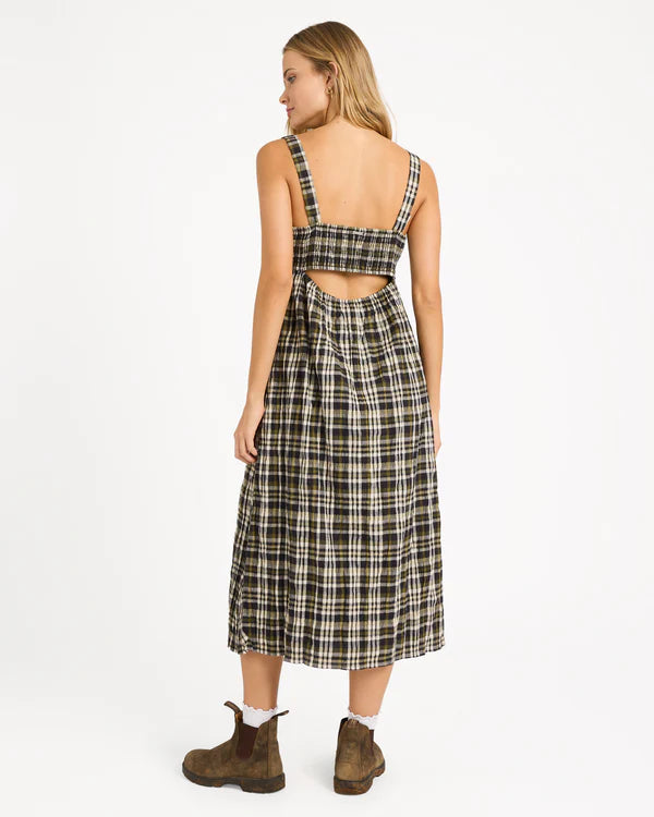 BILLABONG WOMENS WONDERS MIDI DRESS – BLACK SANDS