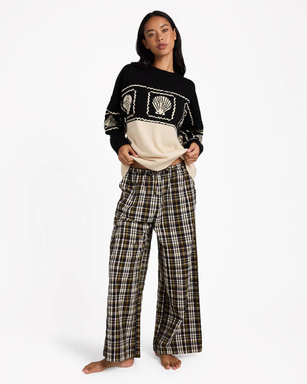 BILLABONG WONDERS ELASTIC WAIST PANTS – BLACK SANDS