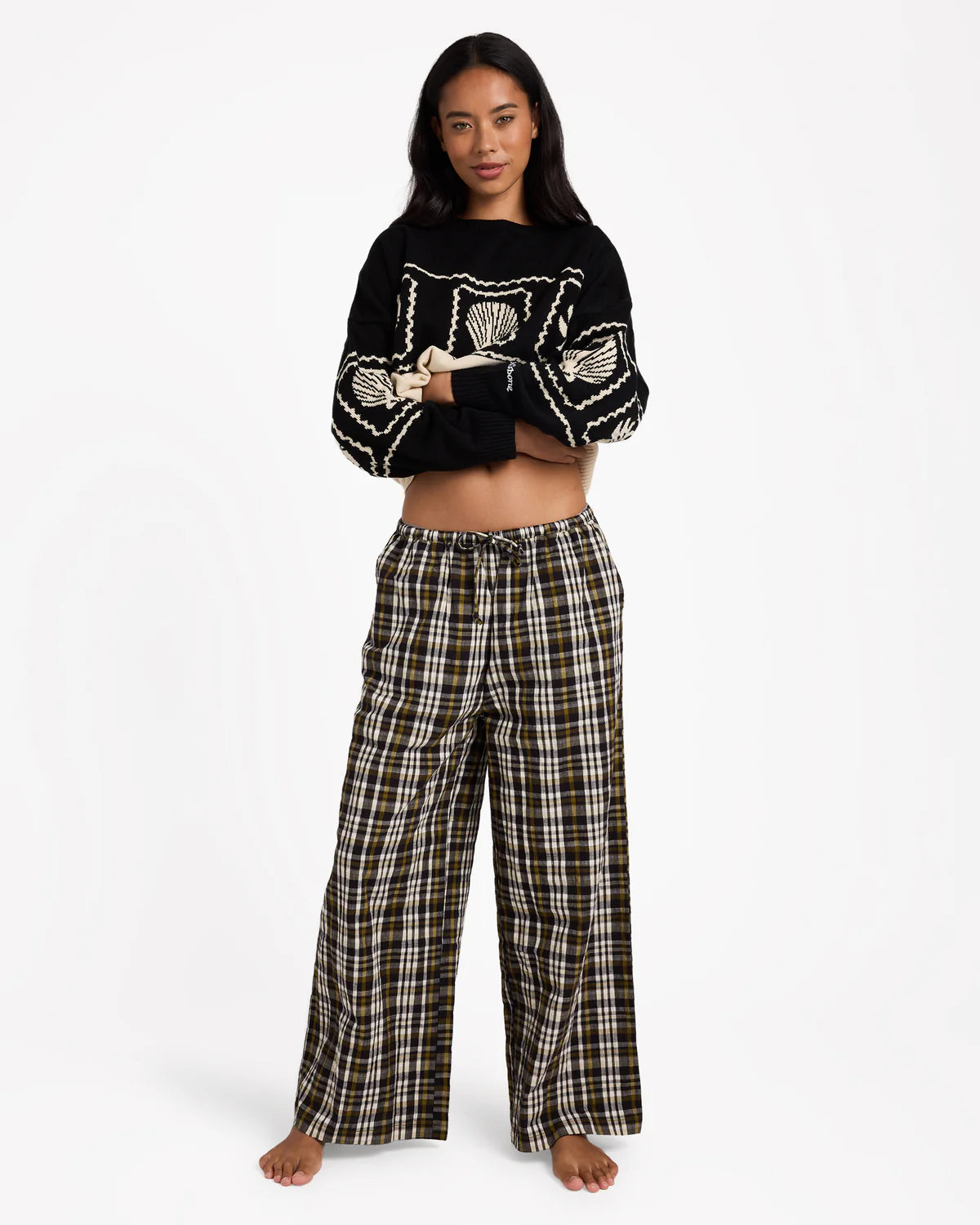 BILLABONG WONDERS ELASTIC WAIST PANTS – BLACK SANDS