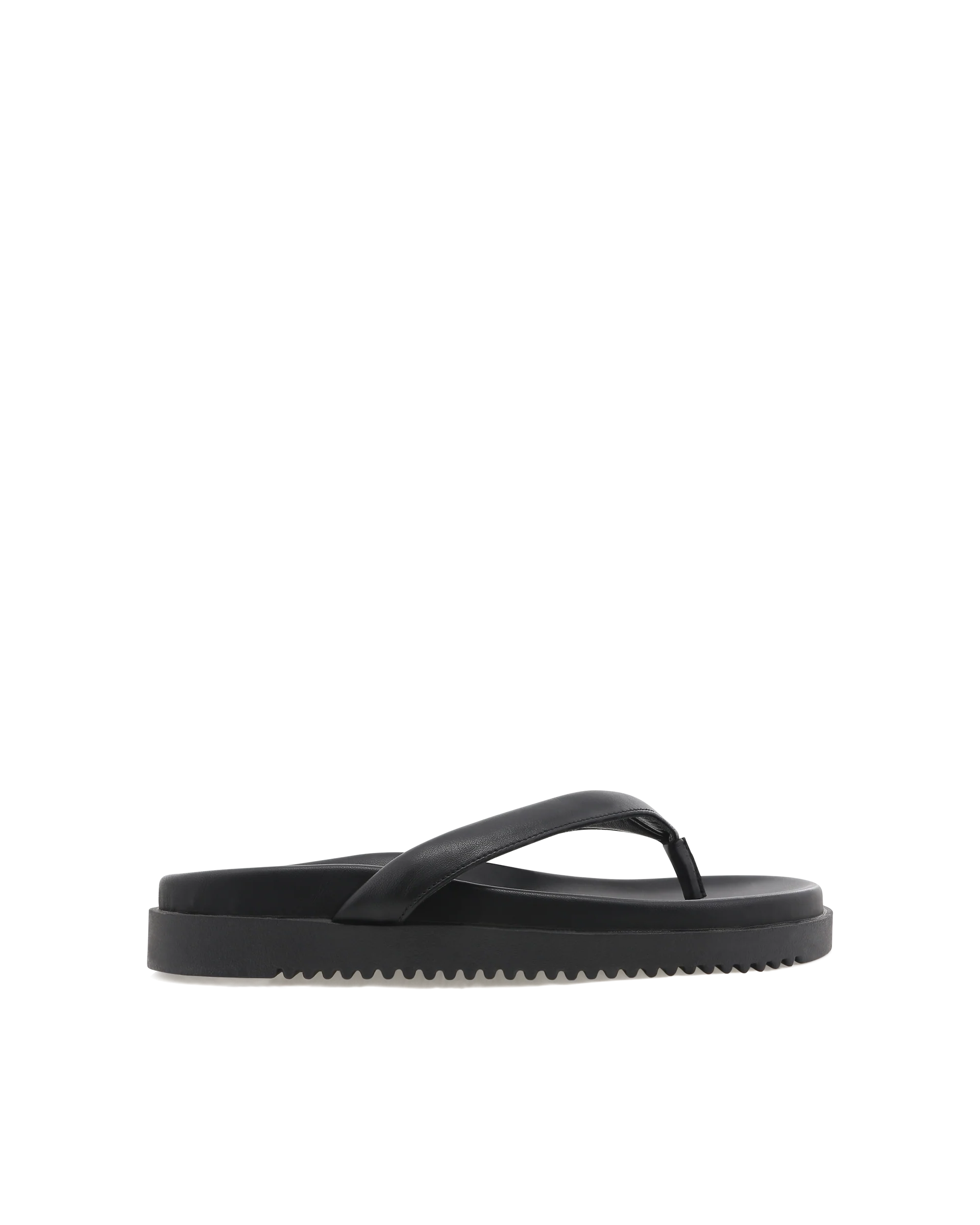 BILLINI ARMANI PLATFORM THONG SANDALS - BLACK
