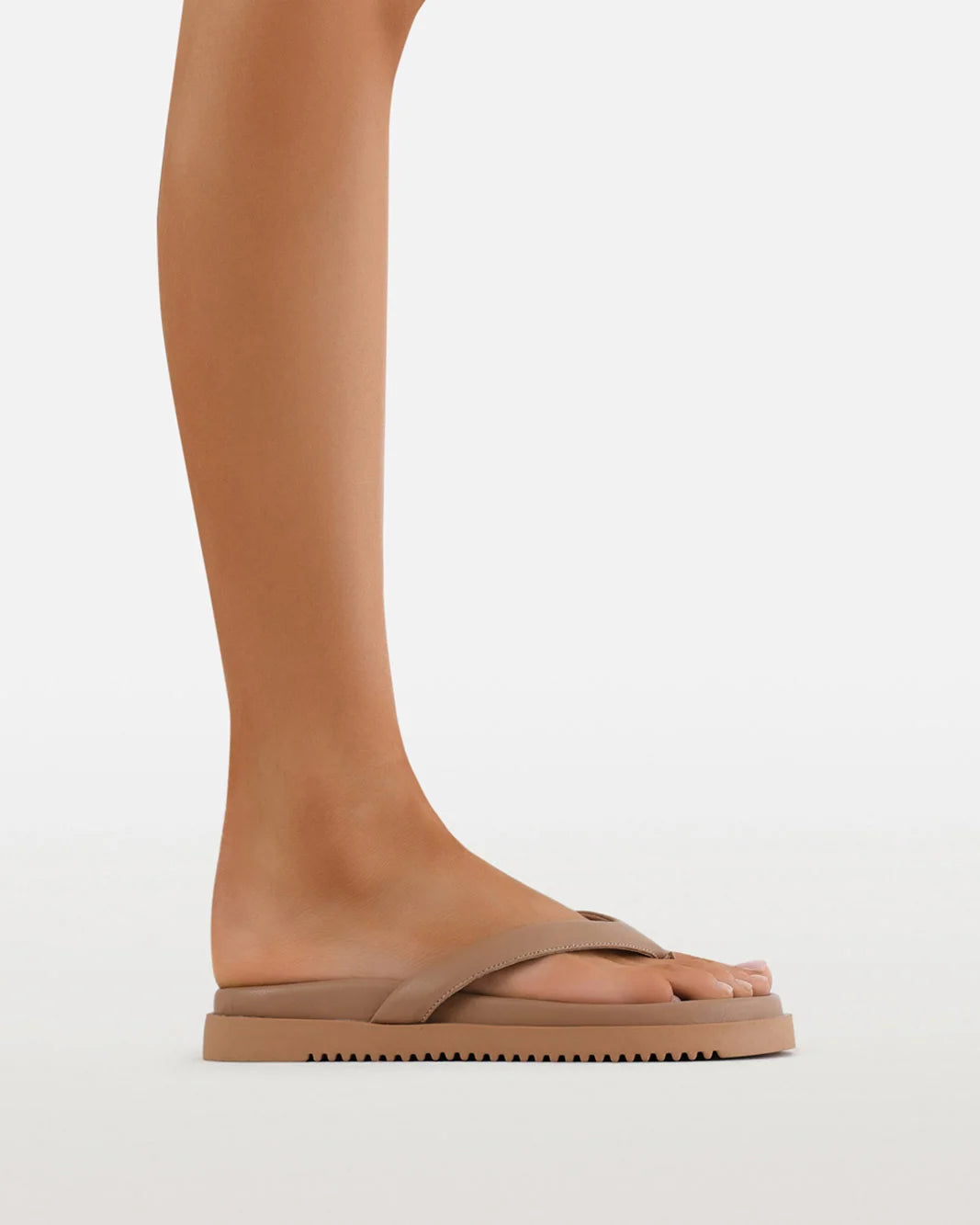 BILLINI ARMANI PLATFORM THONG SANDALS - CLAY