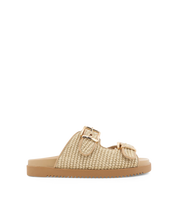 BILLINI AVALYNN RAFFIA PLATFORM SLIDES - NATURAL RAFFIA