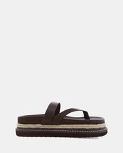BILLINI AVERYELLE FLATFORM SLIDES - CHOCOLATE