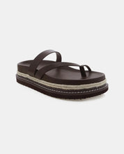 BILLINI AVERYELLE FLATFORM SLIDES - CHOCOLATE