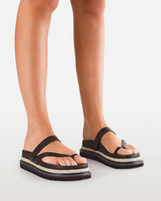 BILLINI AVERYELLE FLATFORM SLIDES - CHOCOLATE
