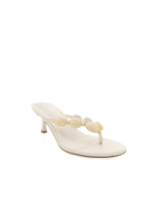 BILLINI GEMA GEM THONG HEELS - BONE