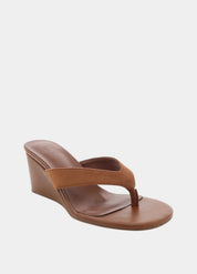 BILLINI TIGGY WEDGE HEEL SANDAL PECAN SUEDE
