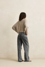 RHYTHM BLANCA FLORAL CROP CARDIGAN NATURAL