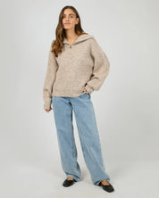 SILENT THEORY BONNIE KNIT QUARTER ZIP JUMPER