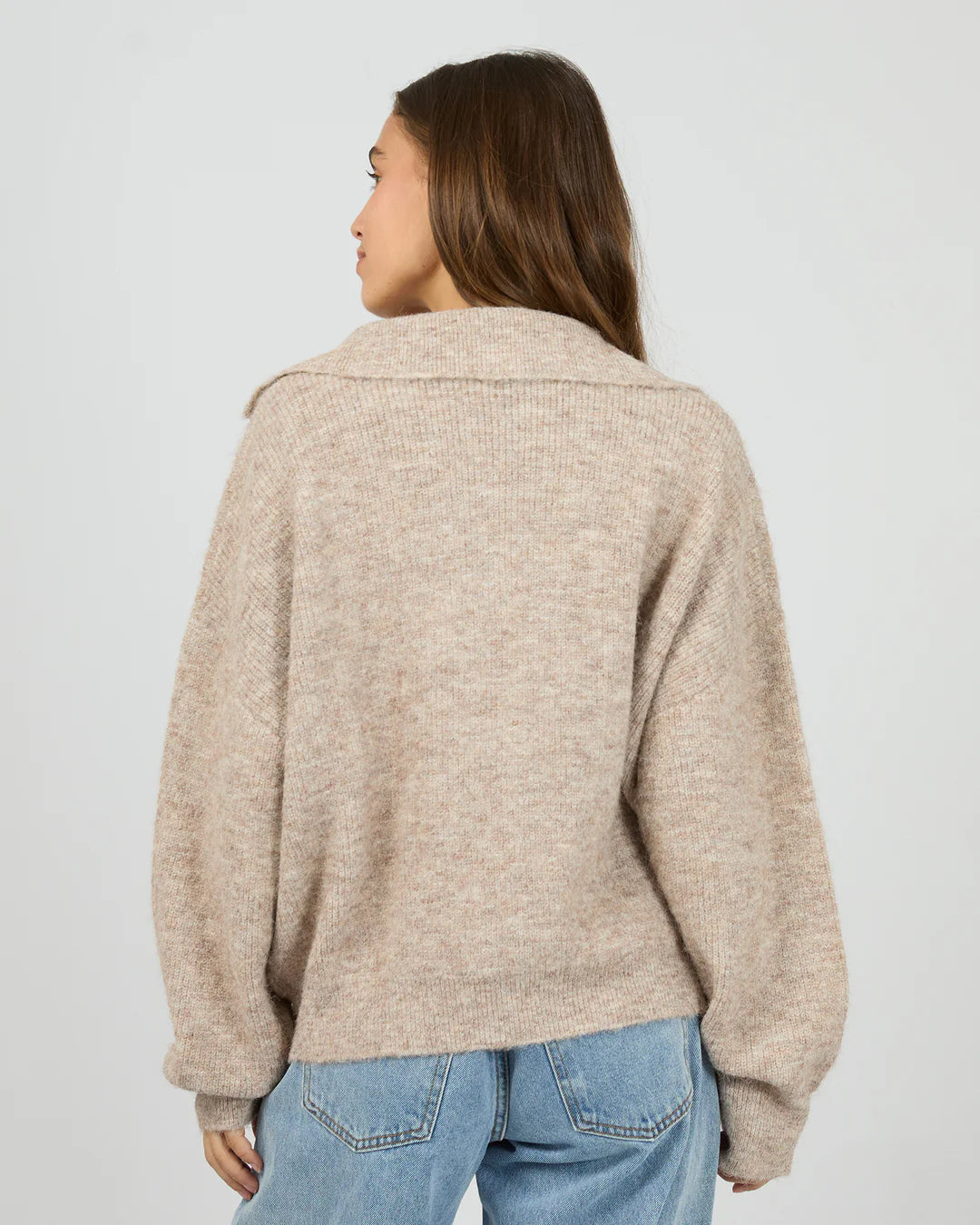 SILENT THEORY BONNIE KNIT QUARTER ZIP JUMPER