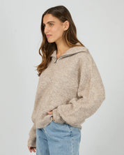 SILENT THEORY BONNIE KNIT QUARTER ZIP JUMPER