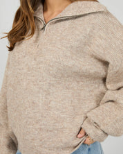 SILENT THEORY BONNIE KNIT QUARTER ZIP JUMPER