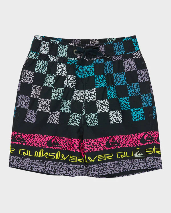 QUIKSILVER BOYS EVERYDAY PRINTED 13 INCH SWIM SHORTS 2-7 DARK NAVY NEXT GEN