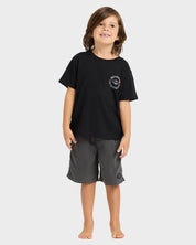 BILLABONG BOYS HOLLOW T SHIRT 2-7 BLACK SURF TEE