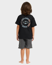 BILLABONG BOYS HOLLOW T SHIRT 2-7 BLACK SURF TEE