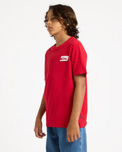 QUIKSILVER BOYS REFLEX T-SHIRT SURF GRAPHIC EVERYDAY TEE SALSA RED