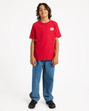 QUIKSILVER BOYS REFLEX T-SHIRT SURF GRAPHIC EVERYDAY TEE SALSA RED