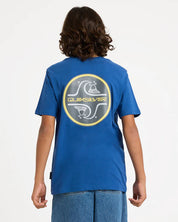 QUIKSILVER BOYS SEQUEL T-SHIRT SURF GRAPHIC EVERYDAY TEE MONACO BLUE
