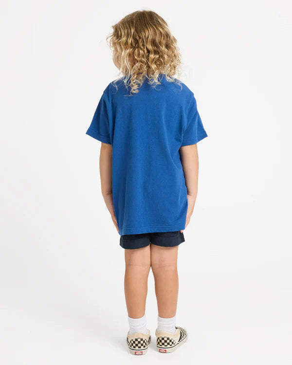 QUIKSILVER BOYS SHADEY DAYS T SHIRT 2-7 MONACO BLUE SURF TEE