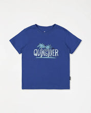 QUIKSILVER BOYS SHADEY DAYS T SHIRT 2-7 MONACO BLUE SURF TEE