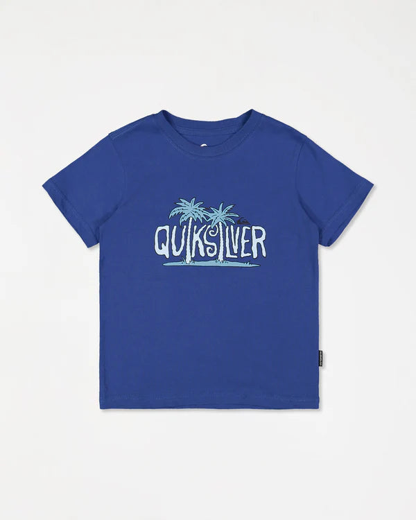 QUIKSILVER BOYS SHADEY DAYS T SHIRT 2-7 MONACO BLUE SURF TEE