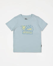 QUIKSILVER BOYS TROPIC TIDES T SHIRT 2-7 AIRY BLUE SURF TEE