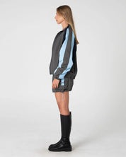 RUSTY BREEZY WIND CHEATER ZIP THROUGH JACKET WOMENS GREY BLUE