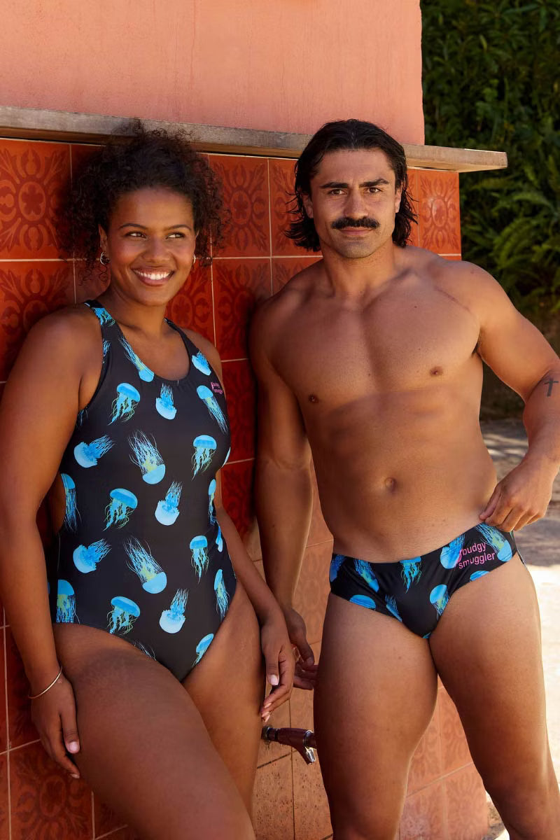 BUDGY SMUGGLER MEN'S BOX JELLY FISH SWIM BRIEFS