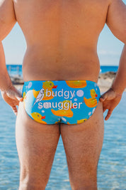 BUDGY SMUGGLER MEN'S RUBBER DUCKS SWIM BRIEFS - BLUE