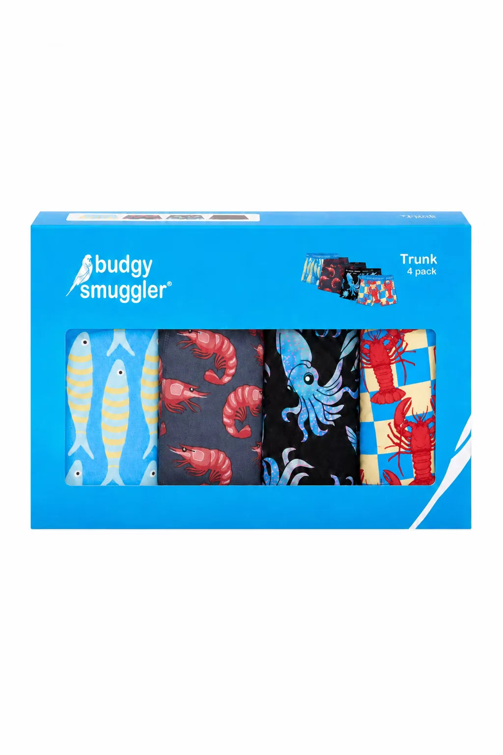 BUDGY SMUGGLER MEN'S UNDERWEAR TRUNKS 4 PACK - STRONG SWIMMERS