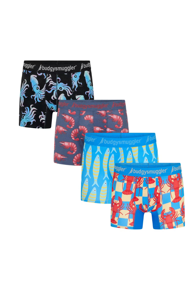 BUDGY SMUGGLER MEN'S UNDERWEAR TRUNKS 4 PACK - STRONG SWIMMERS