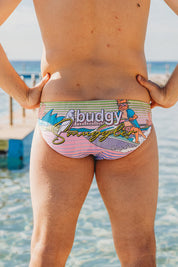 BUDGY SMUGGLERS KANGAROO JETSKI CLASSIC MEN’S SWIM BRIEF – AUSSIE ART EDITION