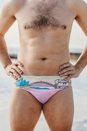 BUDGY SMUGGLERS KANGAROO JETSKI CLASSIC MEN’S SWIM BRIEF – AUSSIE ART EDITION