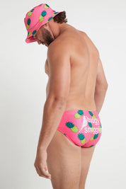 BUDGY SMUGGLERS PINK PINEAPPLES CLASSIC MEN’S SWIM BRIEF