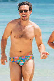 BUDGY SMUGGLERS TECHNO PARROTS CLASSIC MEN’S SWIM BRIEF – AUSTRALIA-MADE