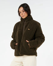 RIP CURL CALA NIGHTS SHERPA JACKET – BLACK OLIVE