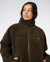RIP CURL CALA NIGHTS SHERPA JACKET – BLACK OLIVE