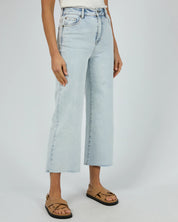 ALL ABOUT EVE CHARLIE HIGH RISE WIDE LEG JEAN BLEACH WOMENS DENIM