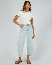 ALL ABOUT EVE CHARLIE HIGH RISE WIDE LEG JEAN BLEACH WOMENS DENIM