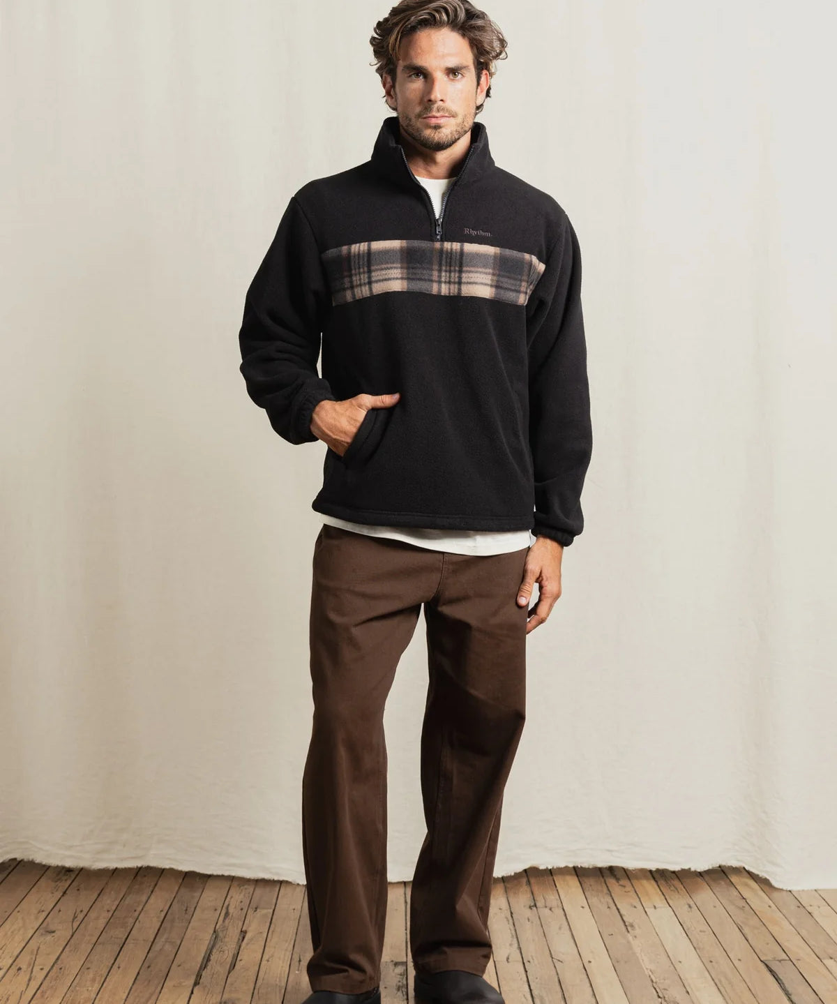 checkered-fleece-quarter-zip-black.webp
