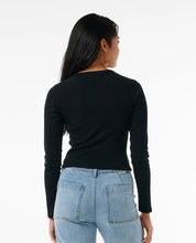 RIP CURL CLASSIC RIBBED LONG SLEEVE TEE BLACK