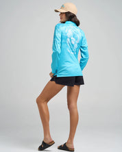 MAD HUEYS CLOSE CHEST WOMENS UPF 50+ FISHING JERSEY CANDY BLUE