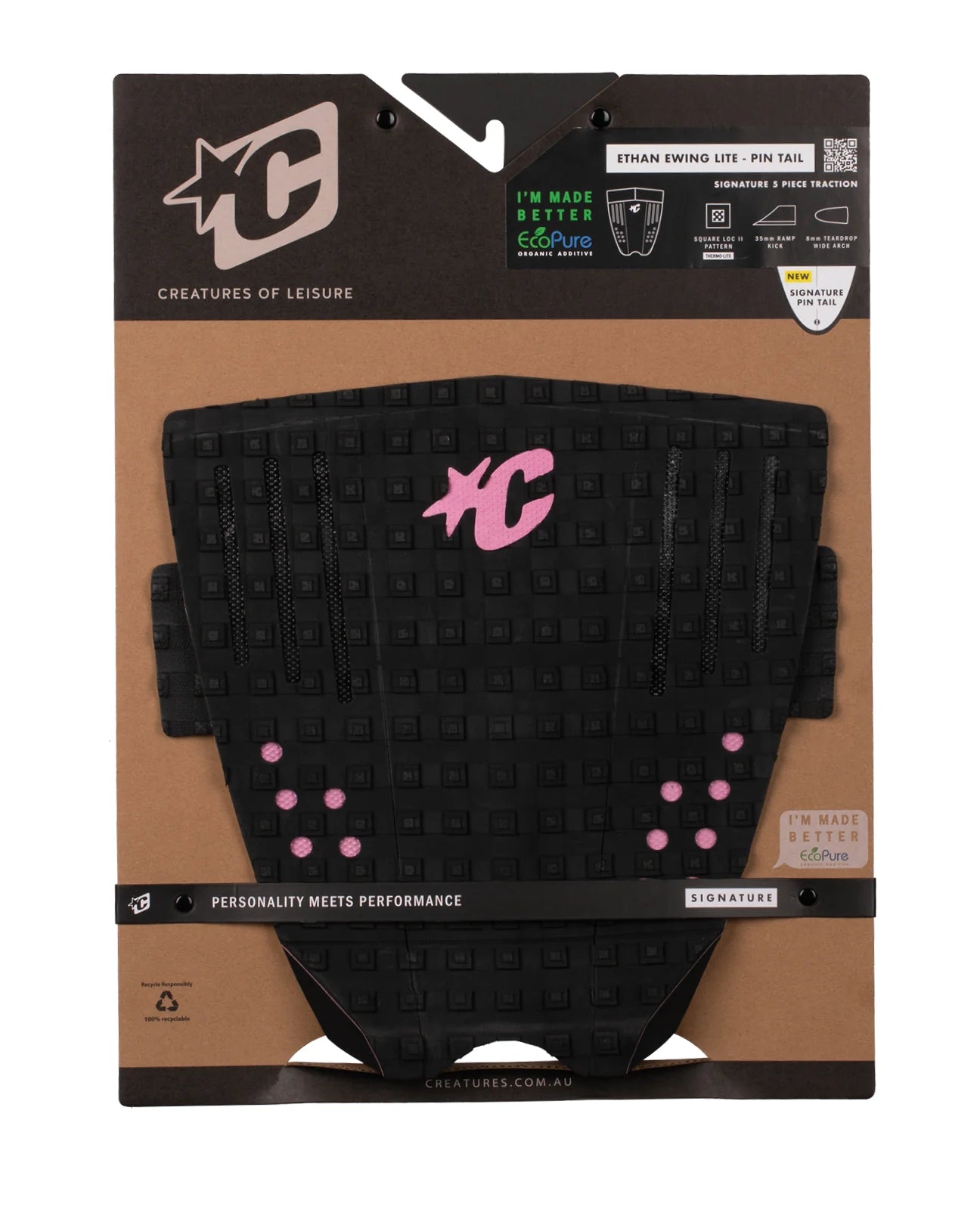 CREATURES OF LEISURE ETHAN EWING PIN TAIL TRACTION PAD 5 PIECE ECO