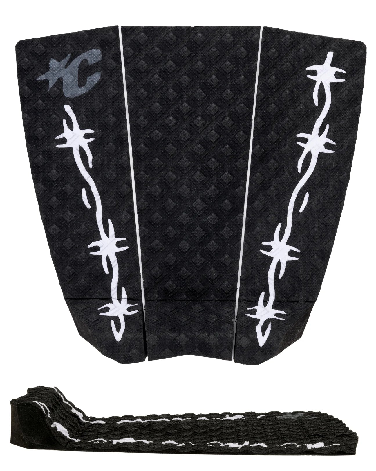 CREATURES OF LEISURE JACK FREESTONE LITE SIGNATURE ECOPURE ART SERIES TRACTION PAD BLACK BARBED WIRE