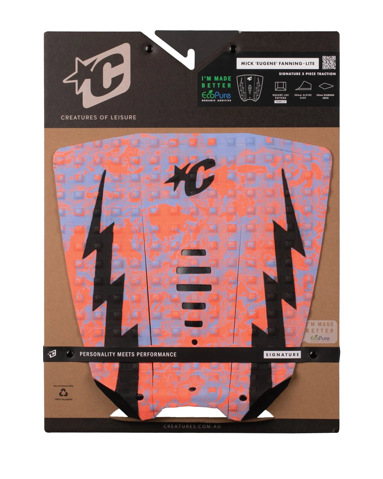 CREATURES OF LEISURE MICK FANNING EUGENE TRACTION PAD 3 PIECE ECO