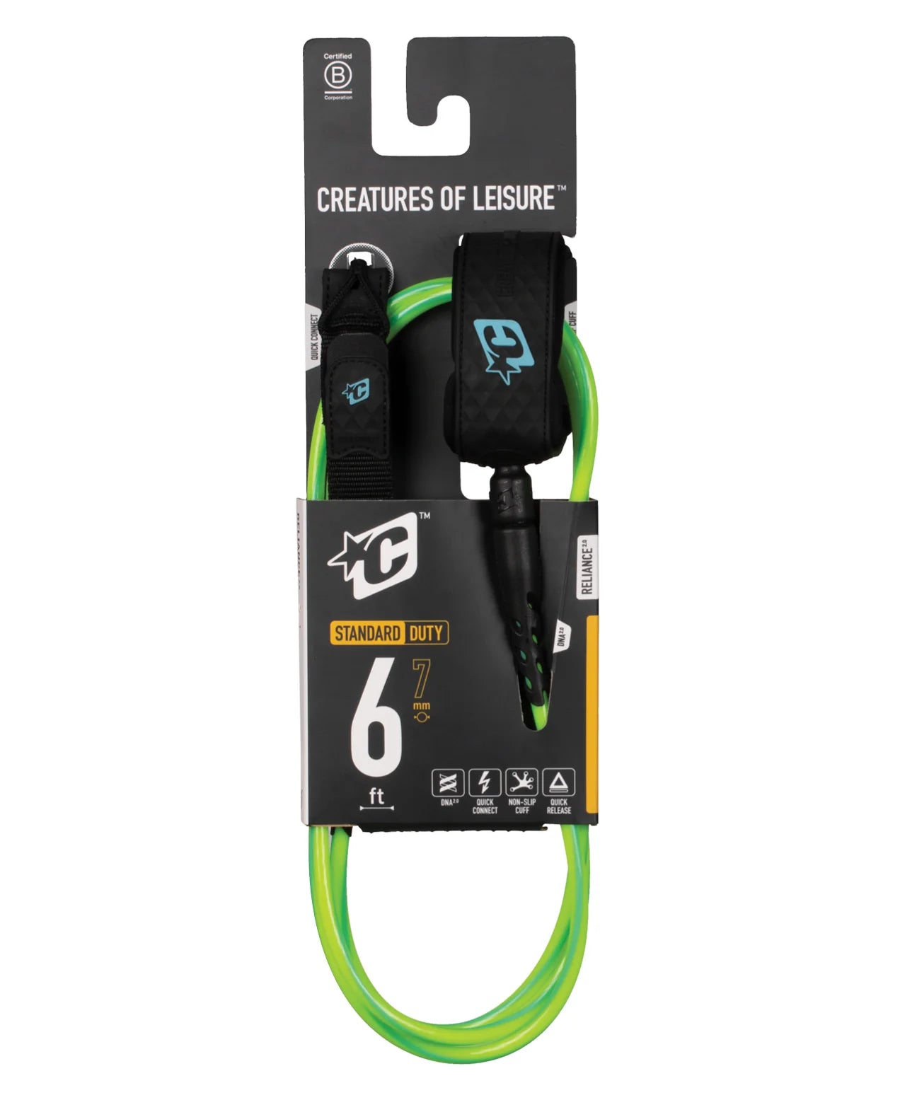 creatures-of-leisure-reliance-2-0-6ft-leash-pine-lime-twist3.webp